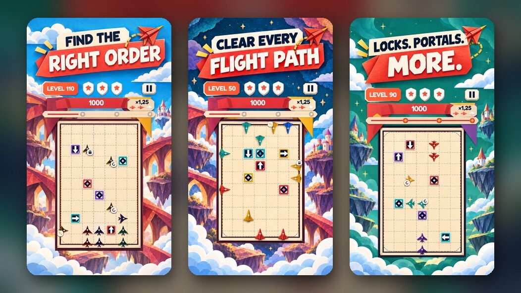 Aerli: Paper Plane Puzzle, an indie logic puzzle for Android