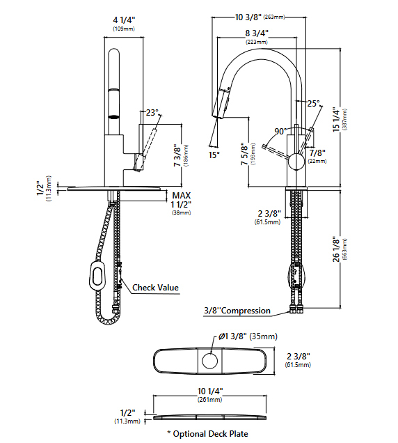 Кухонний змішувач Kraus KPF-2620BB - изображение 4