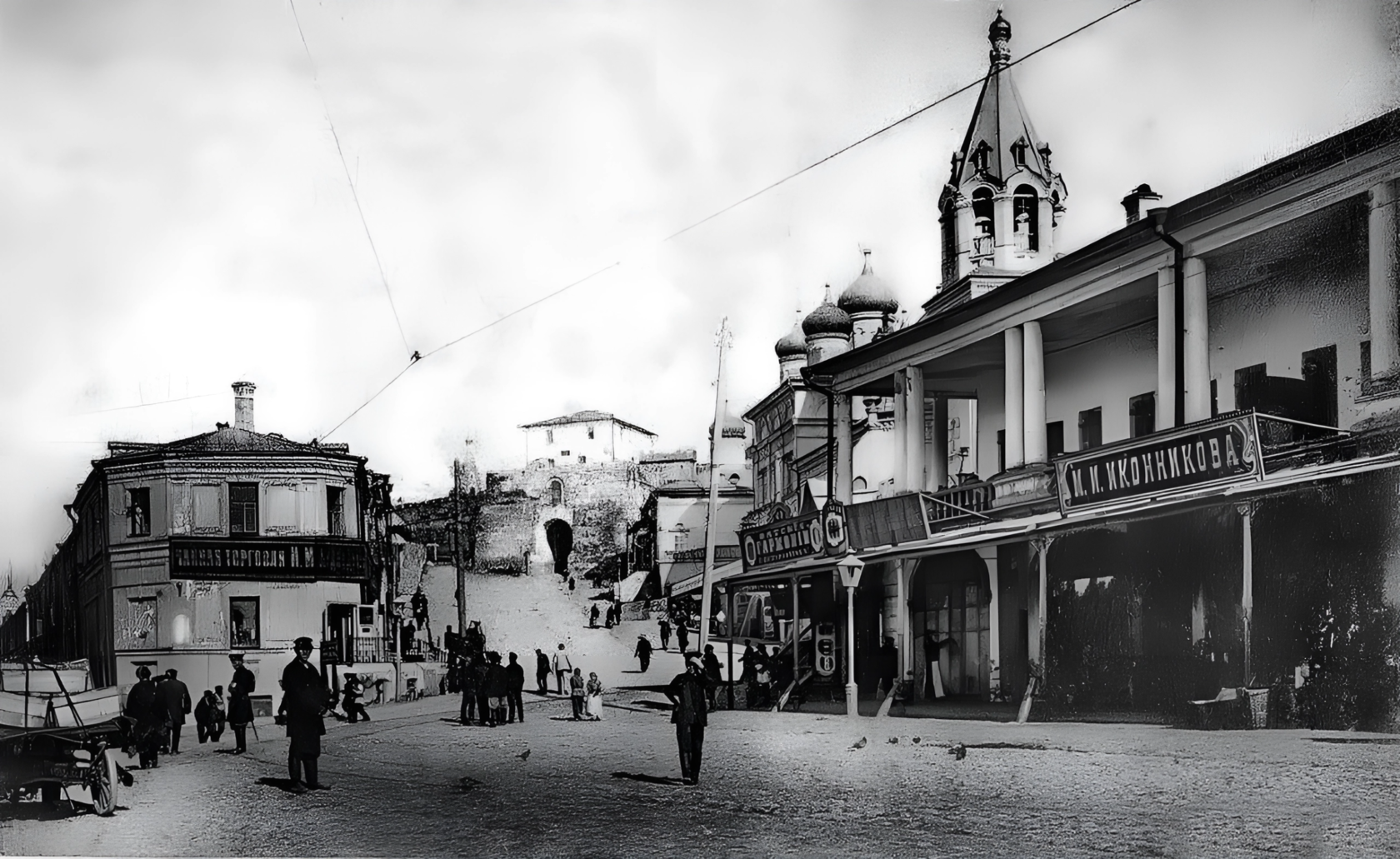 Старинные фото нижнего новгорода. Нижний Новгород 1900. Рождественская улица Нижний Новгород до революции. Нижний Новгород, ул. Рождественская, 19. Нижний Новгород 1900 г.