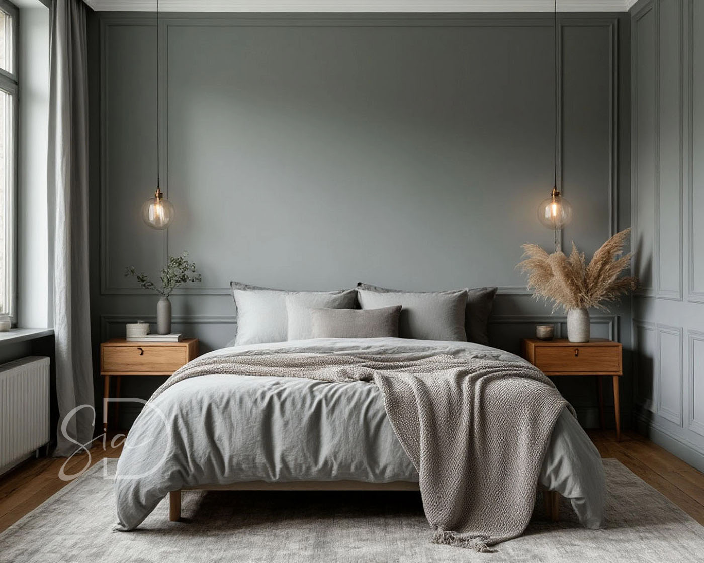 Интерьер с мебелью на заказ в цвете туман