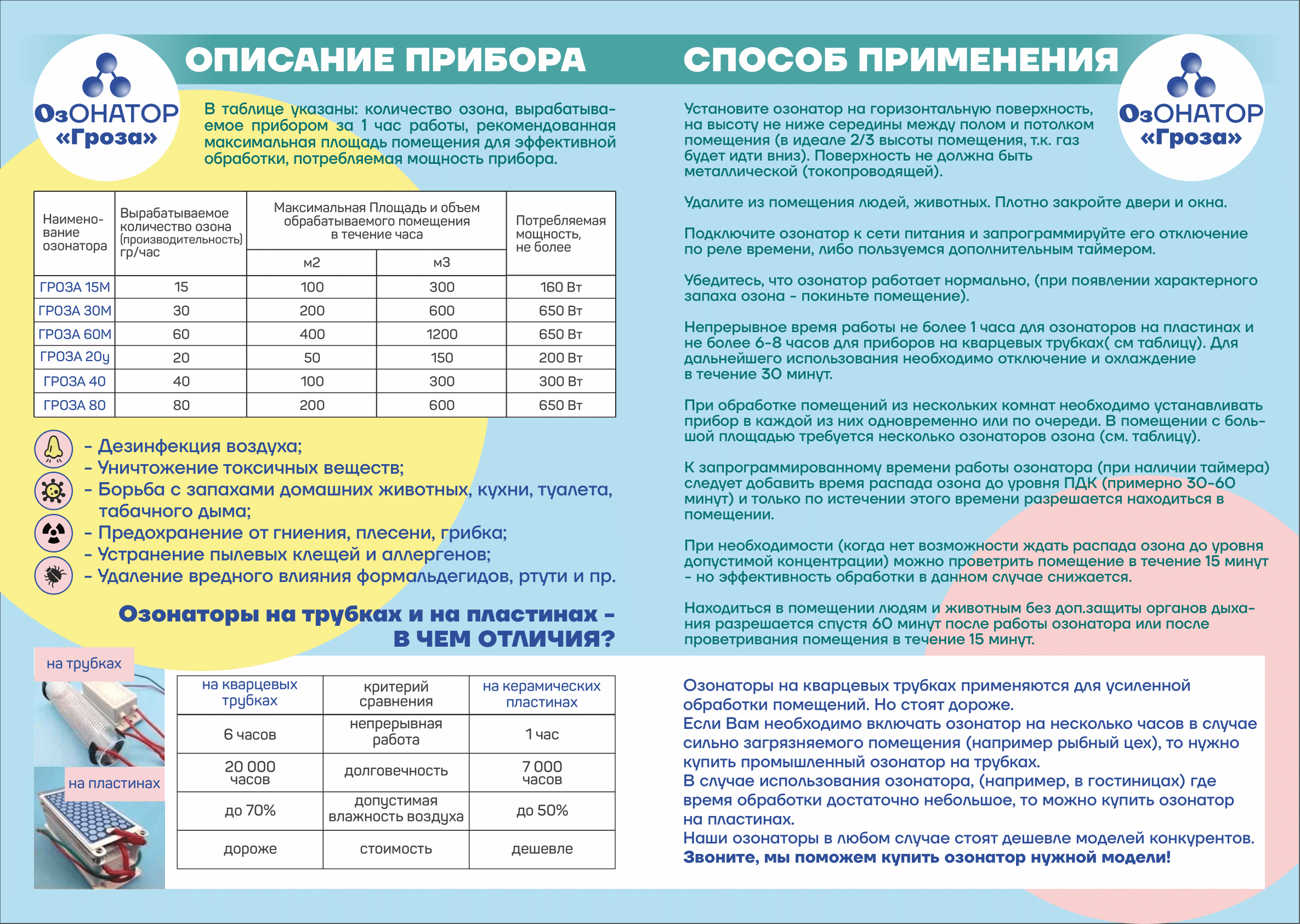 Трио озонатор инструкция