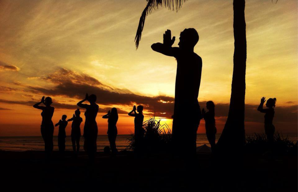 a group of people doing yoga at Balangan Yoga and Love at La Joya Balangan