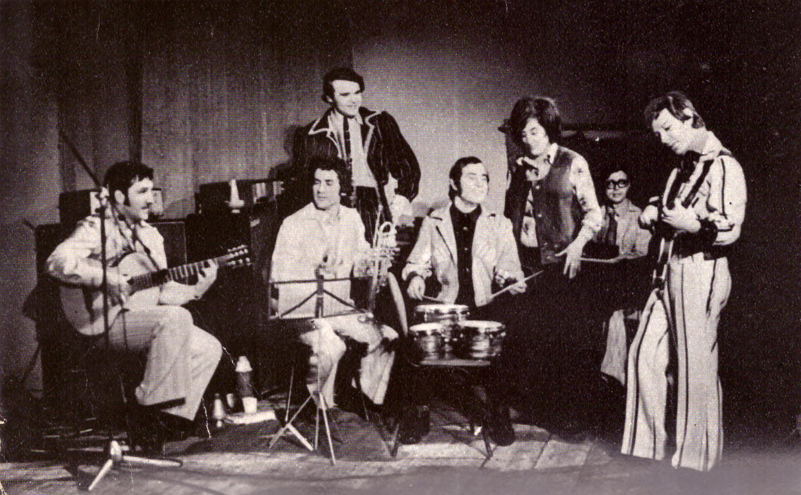 В.С. Фридман с оркестром на репетиции, 1975 г.