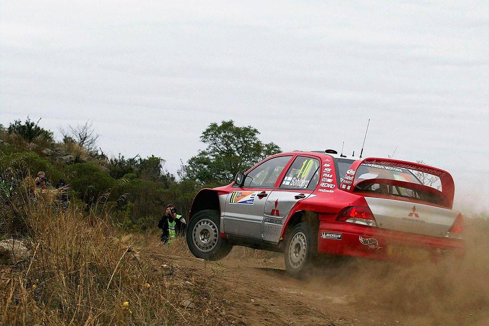 Кристиан Солберг и Кай Линдстрём, Mitsubishi Lancer WRC 04 (KR53 YPP), ралли Аргентина 2004