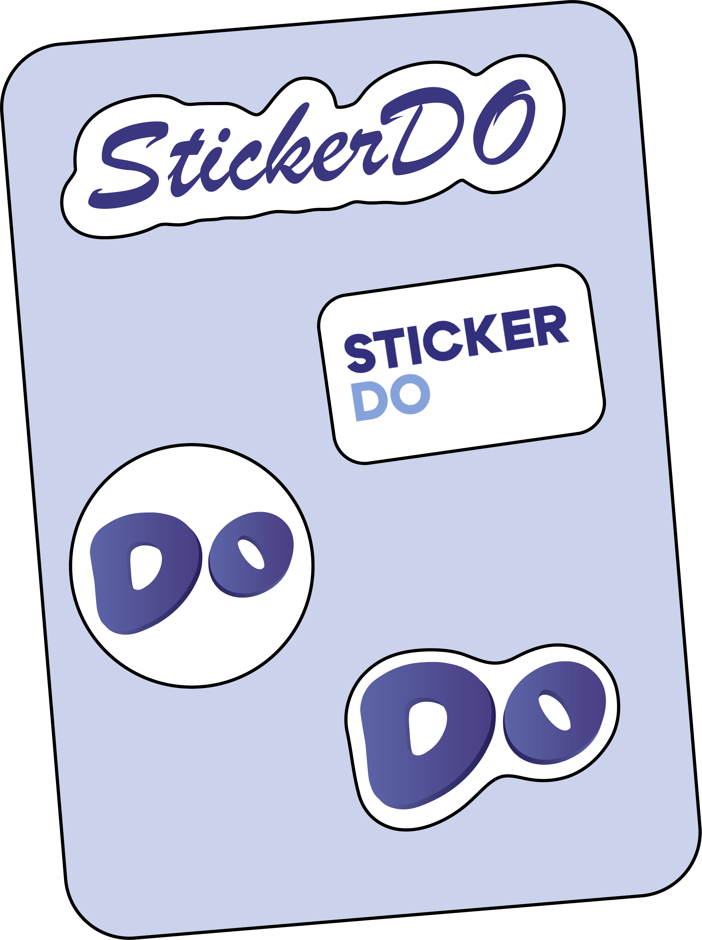 Наклейки на листах