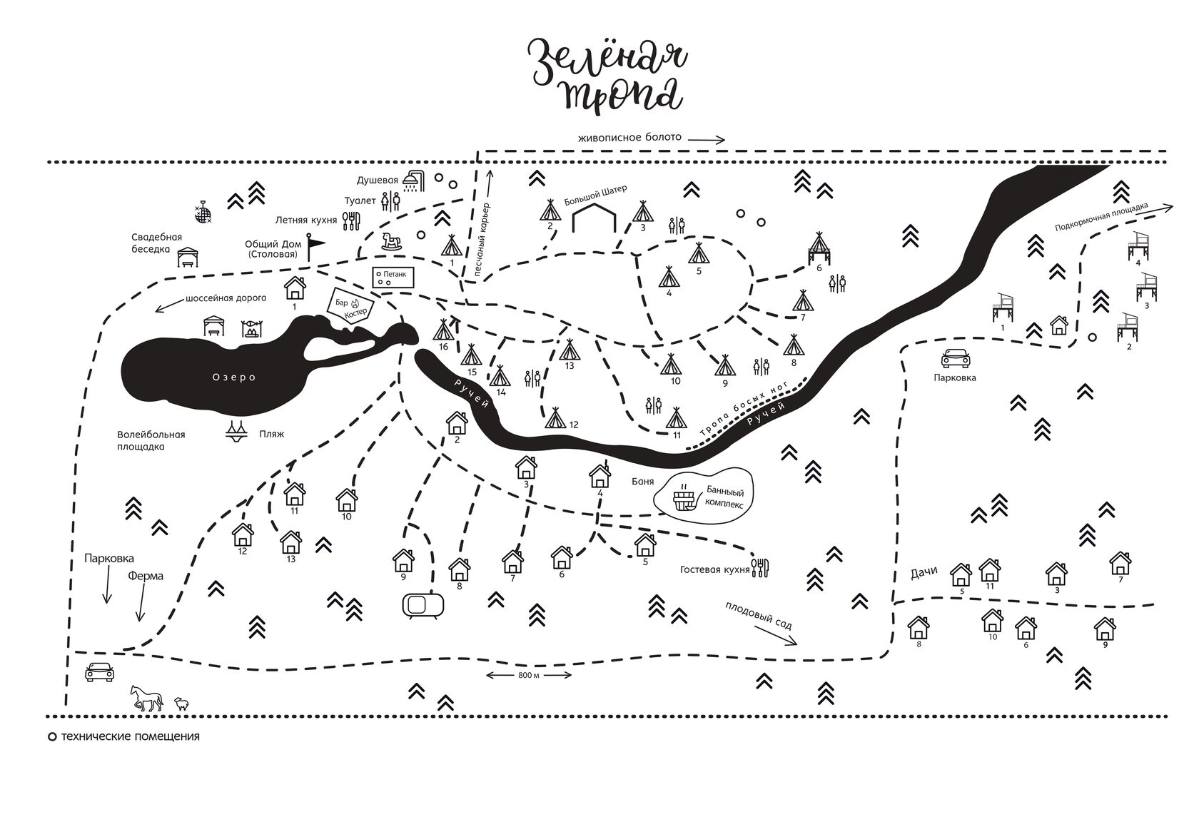 Карта глэмпингов россии