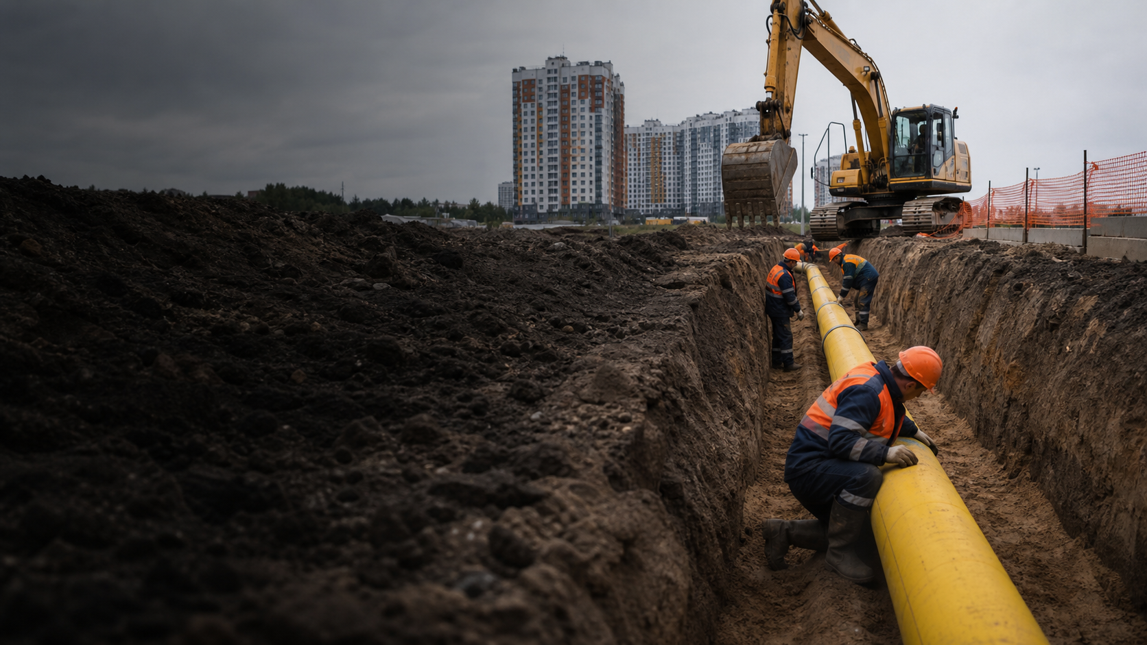 Монтаж наружного газопровода из полиэтиленовых труб