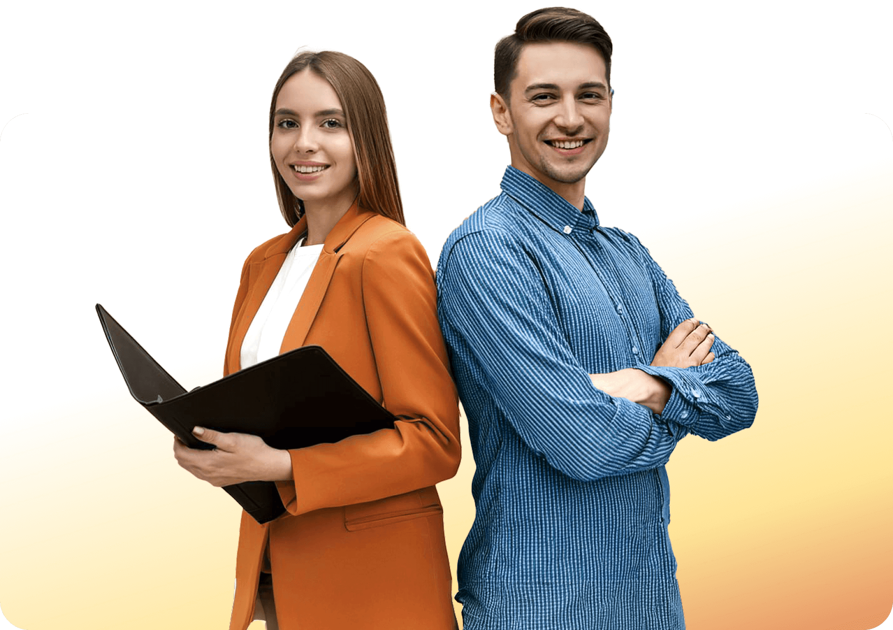 Девушка и парень молодые студенты риелторы