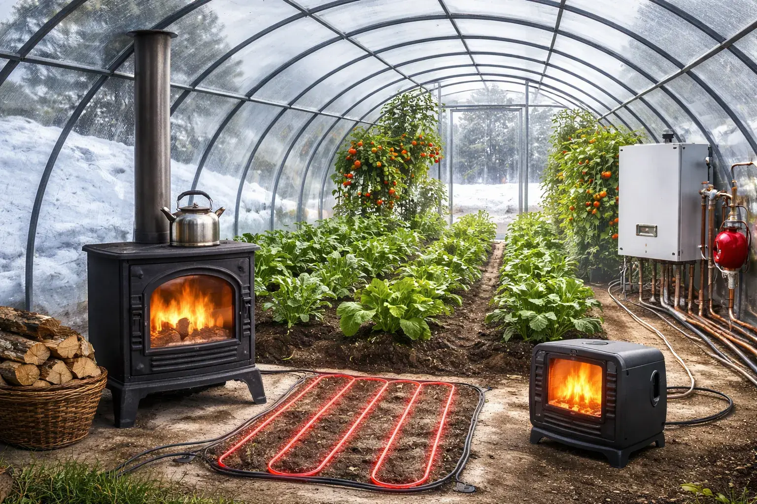 Отопление теплицы