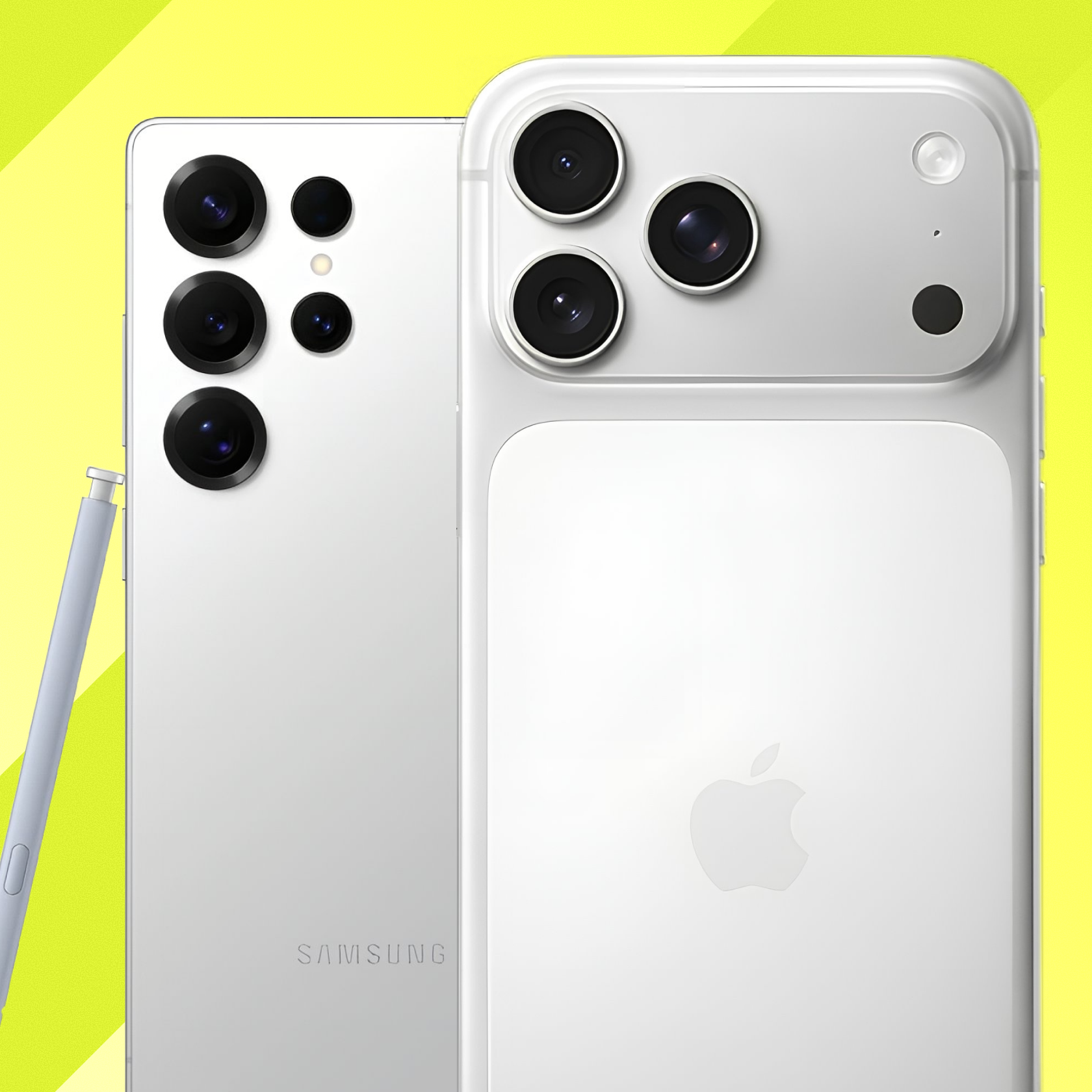 Смартфоны Apple iPhone и Samsung Galaxy