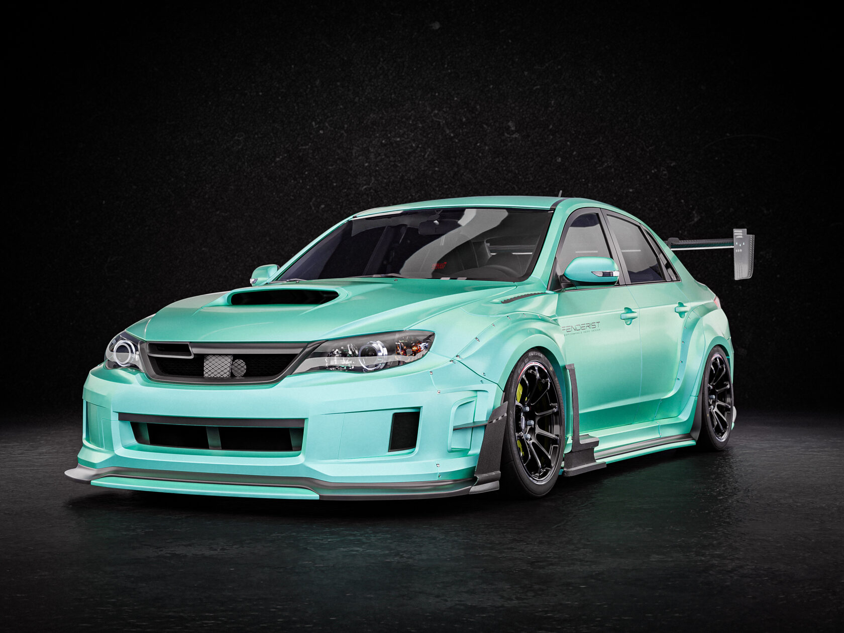 Full Fenderist Spec S Fender Flares Set Wide Body Kit Subaru Impreza Wrx Sti Gvb Gvf