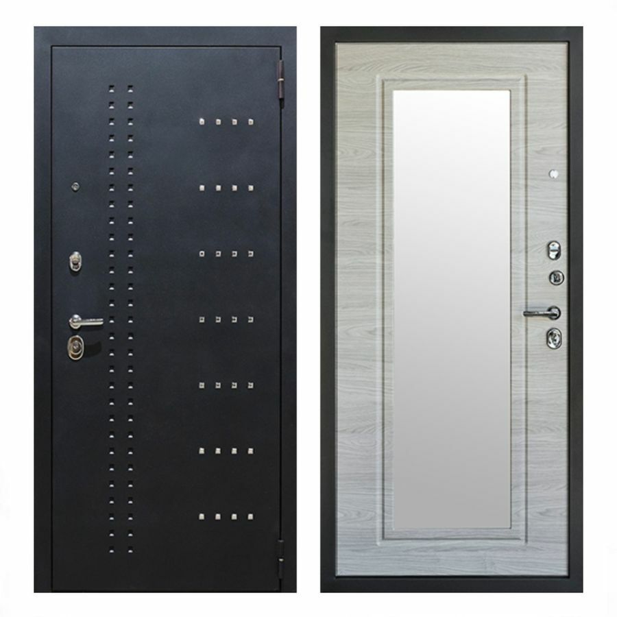 Дверь входная в квартиру Волга Черный муар