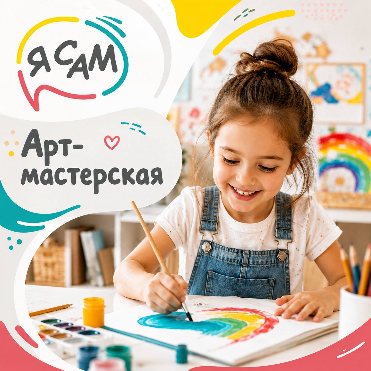 живопись, аппликация, креативная лепка для детей
