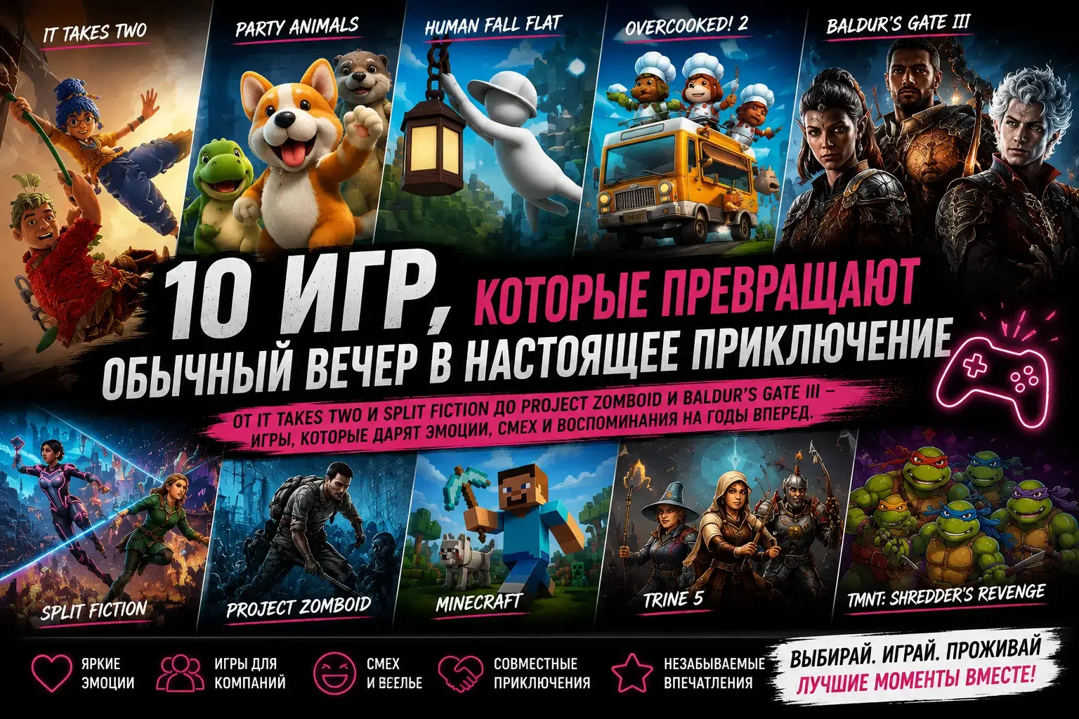 Топ-10 лучших кооперативных игр для друзей в 2026 году