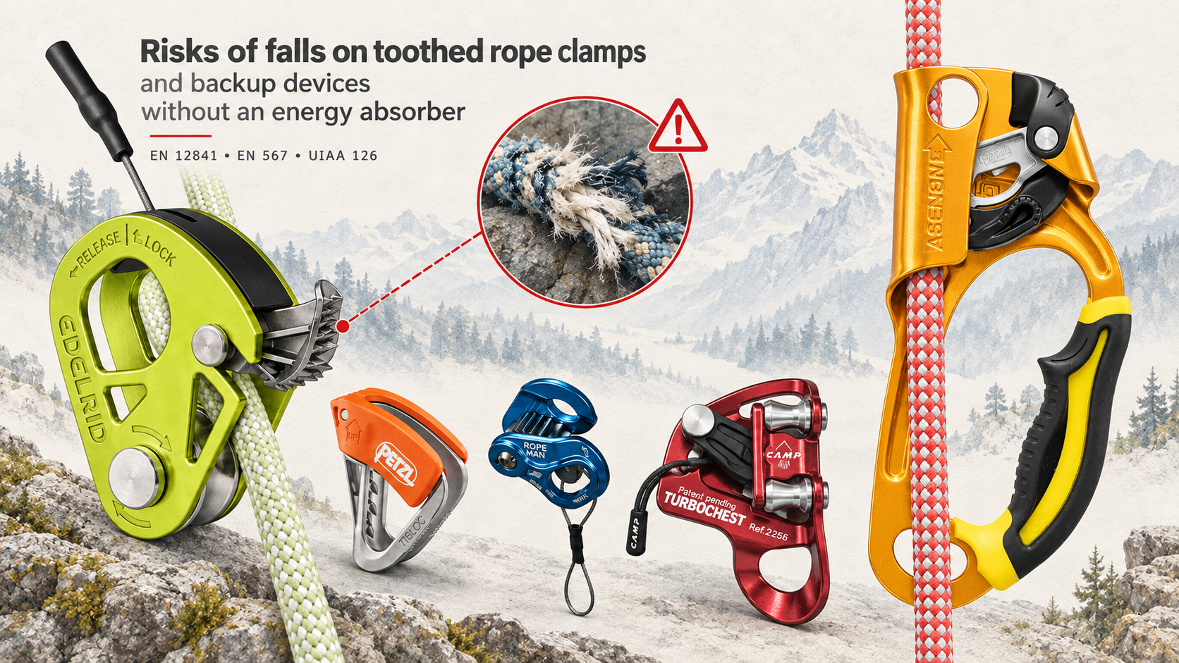 What Happens When You Fall on a Toothed Ascender or Backup Device Without an Energy Absorber?