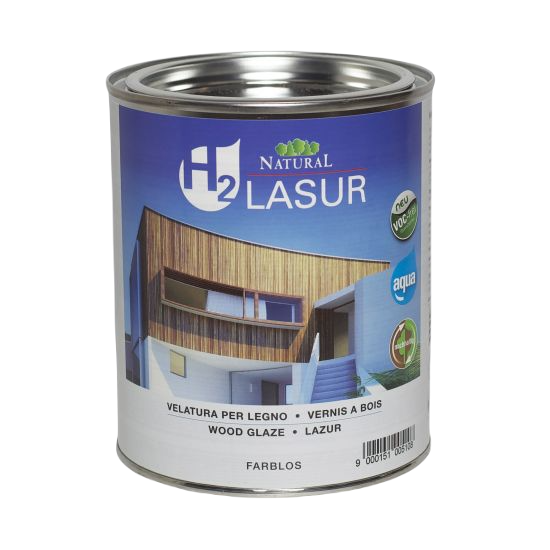 Natural H2 Lasur Aqua масло для работы внутри помещений. Допускается использовать в местах с повышенной влажностью. Масло для дерева подходит для всех пород древесины. Масло защищает от ультрафиолета.