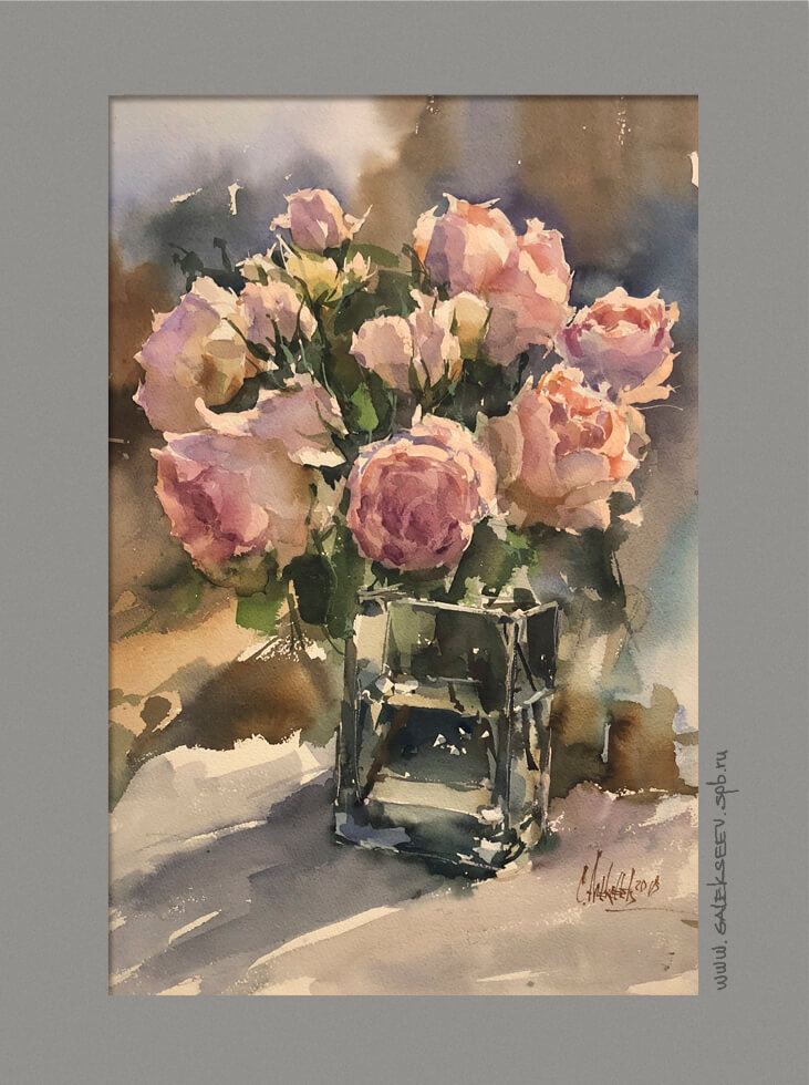 Roses in the glass