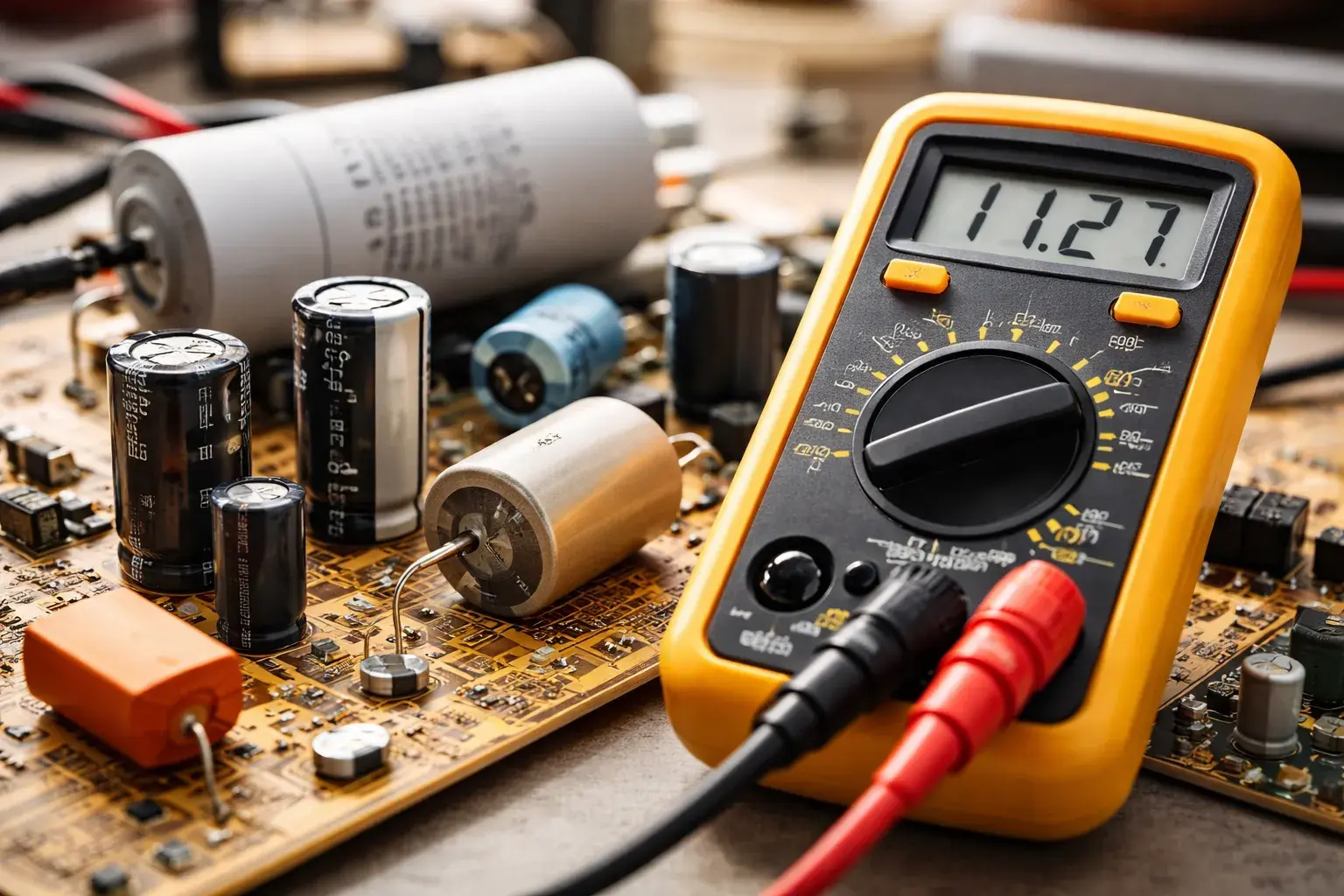 Как проверить конденсатор мультиметром