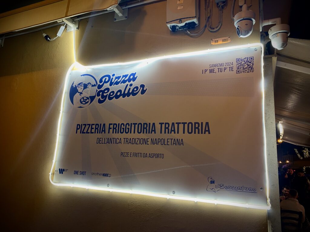 Geolier sanremo pizzeria 