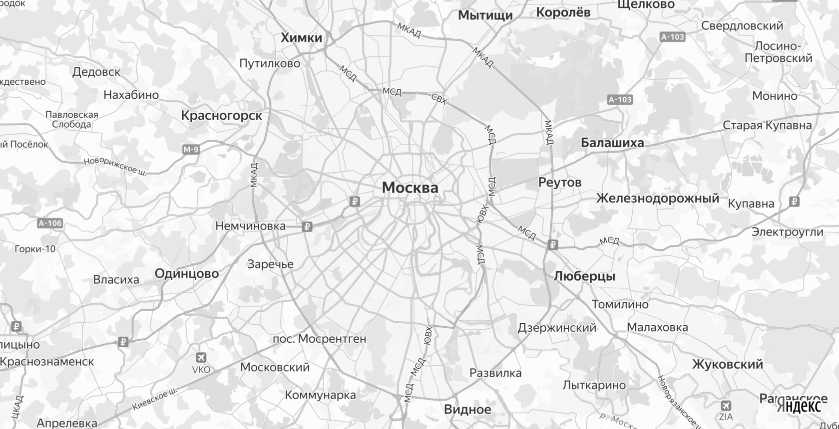 Карта Москвы и области