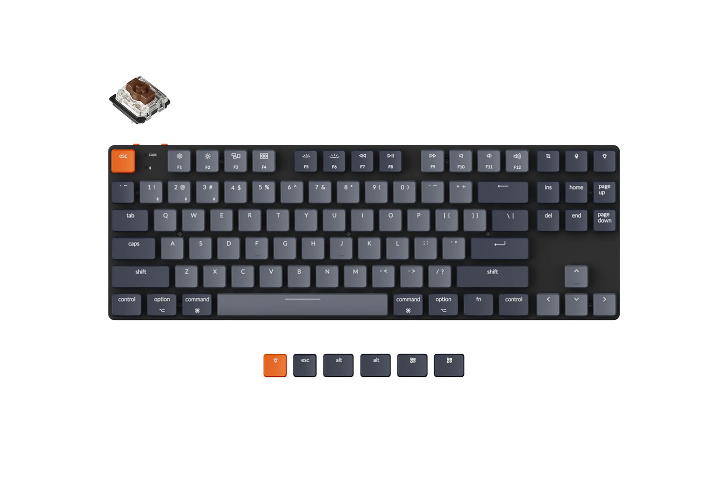 keychron k1 brown