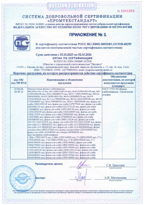 Сертификат соответствия 2
