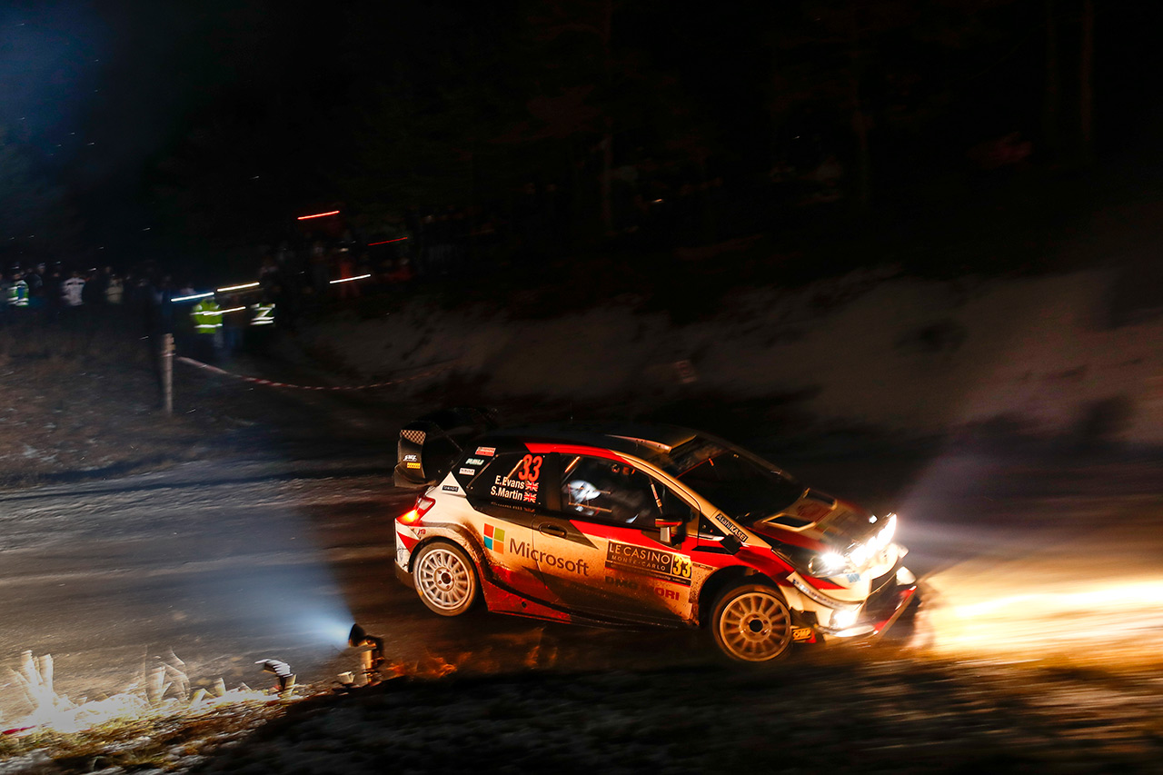 Элфин Эванс и Скотт Мартин, Toyota Yaris WRC, ралли Монте-Карло 2020