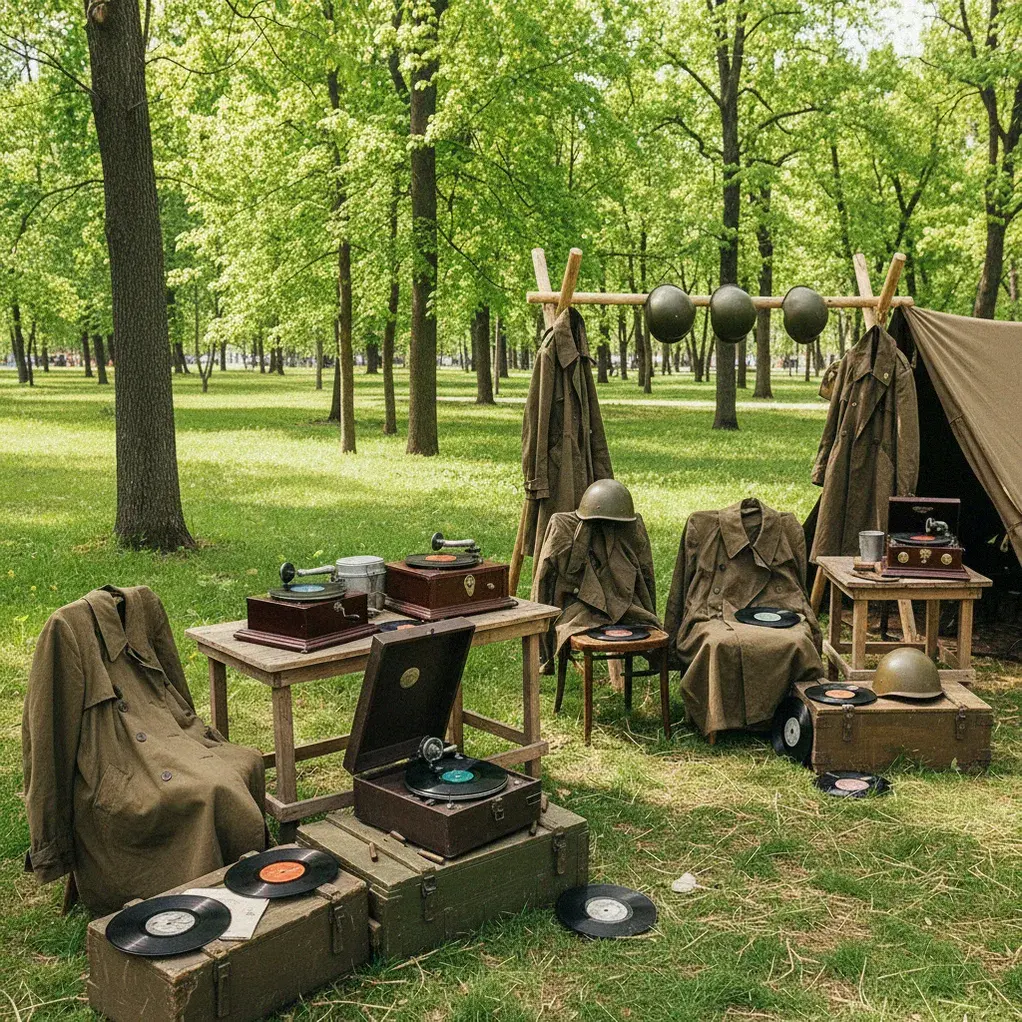 Аренда фотозоны на 9 мая частный музей Граммофоника