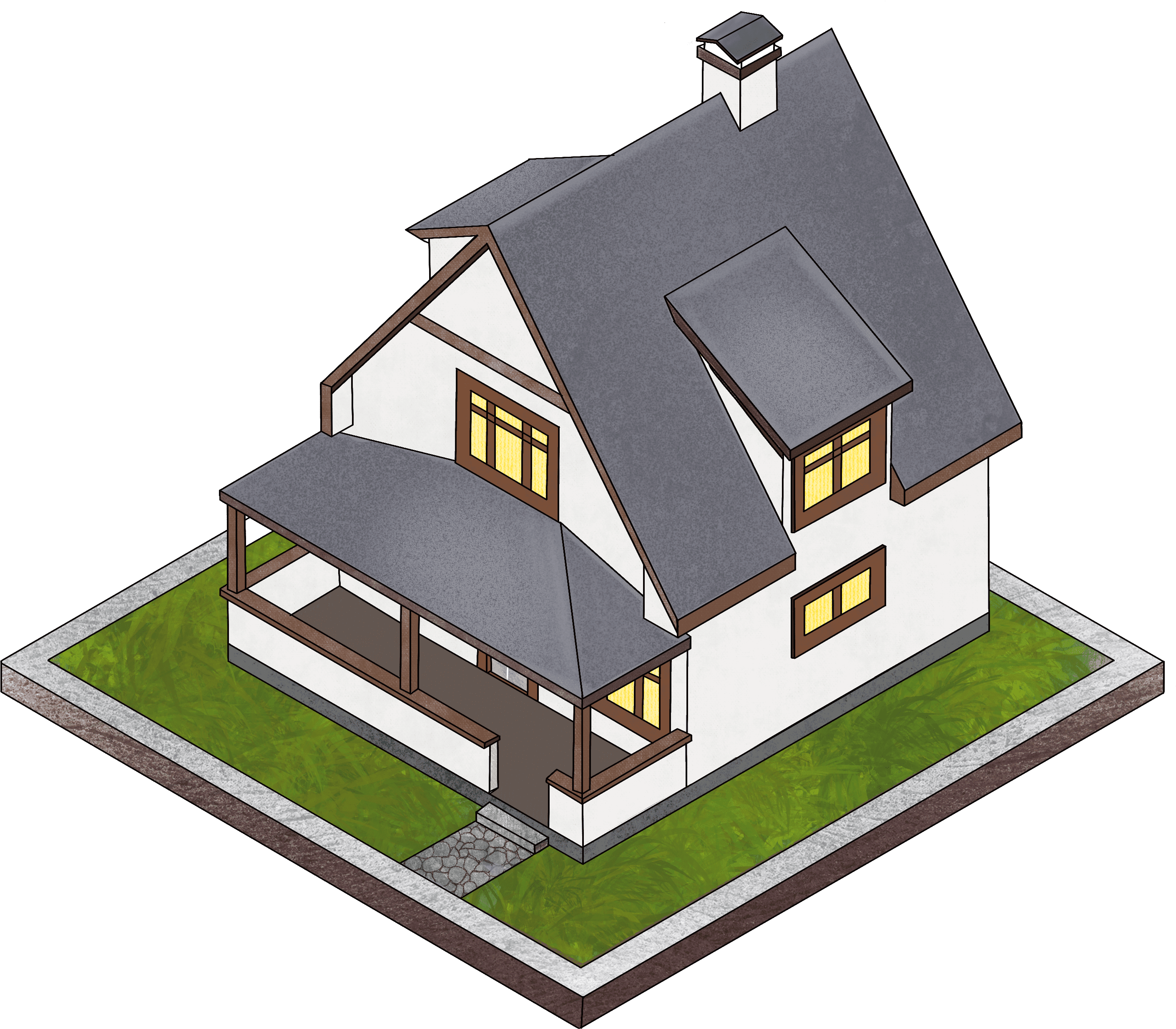 Доступный дом рисунок готовый дом под ключ