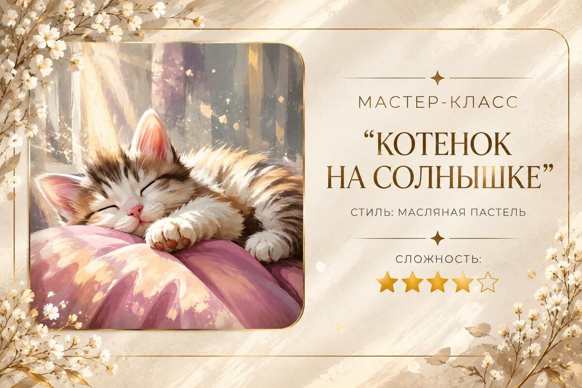 Мастер-класс «Котёнок на солнышке»