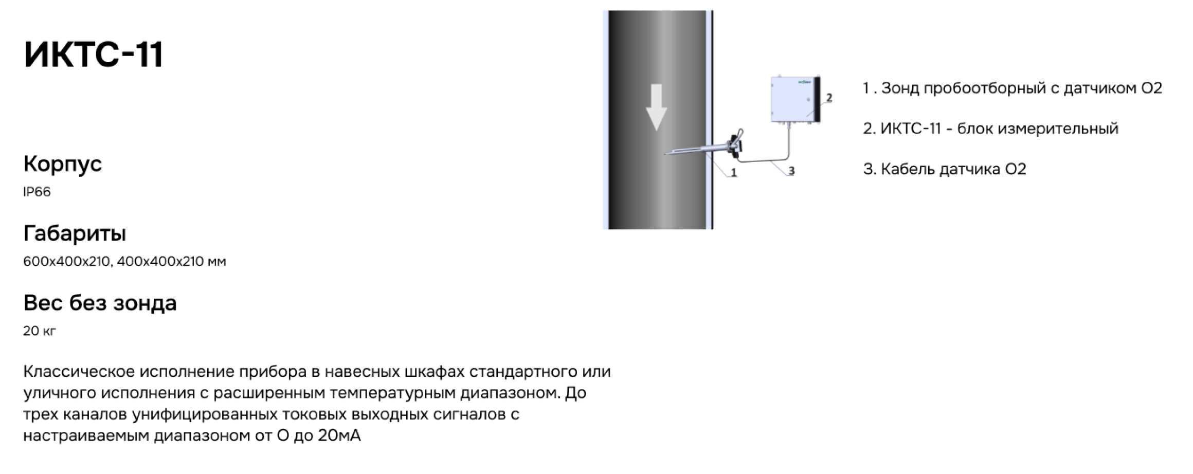 Схема монтажа ИКТС-11