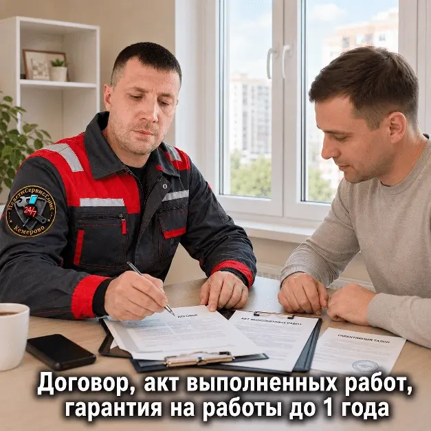 договор, акт выполненных работ, гарантия на ремонт окон