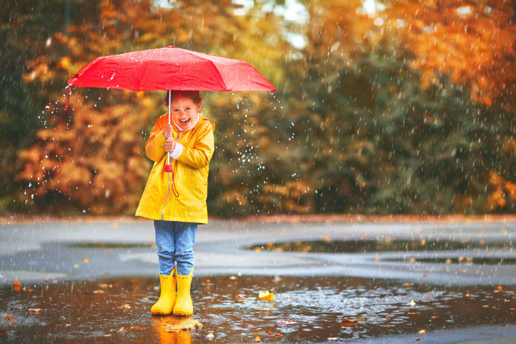 Фотосессия детская под дождем