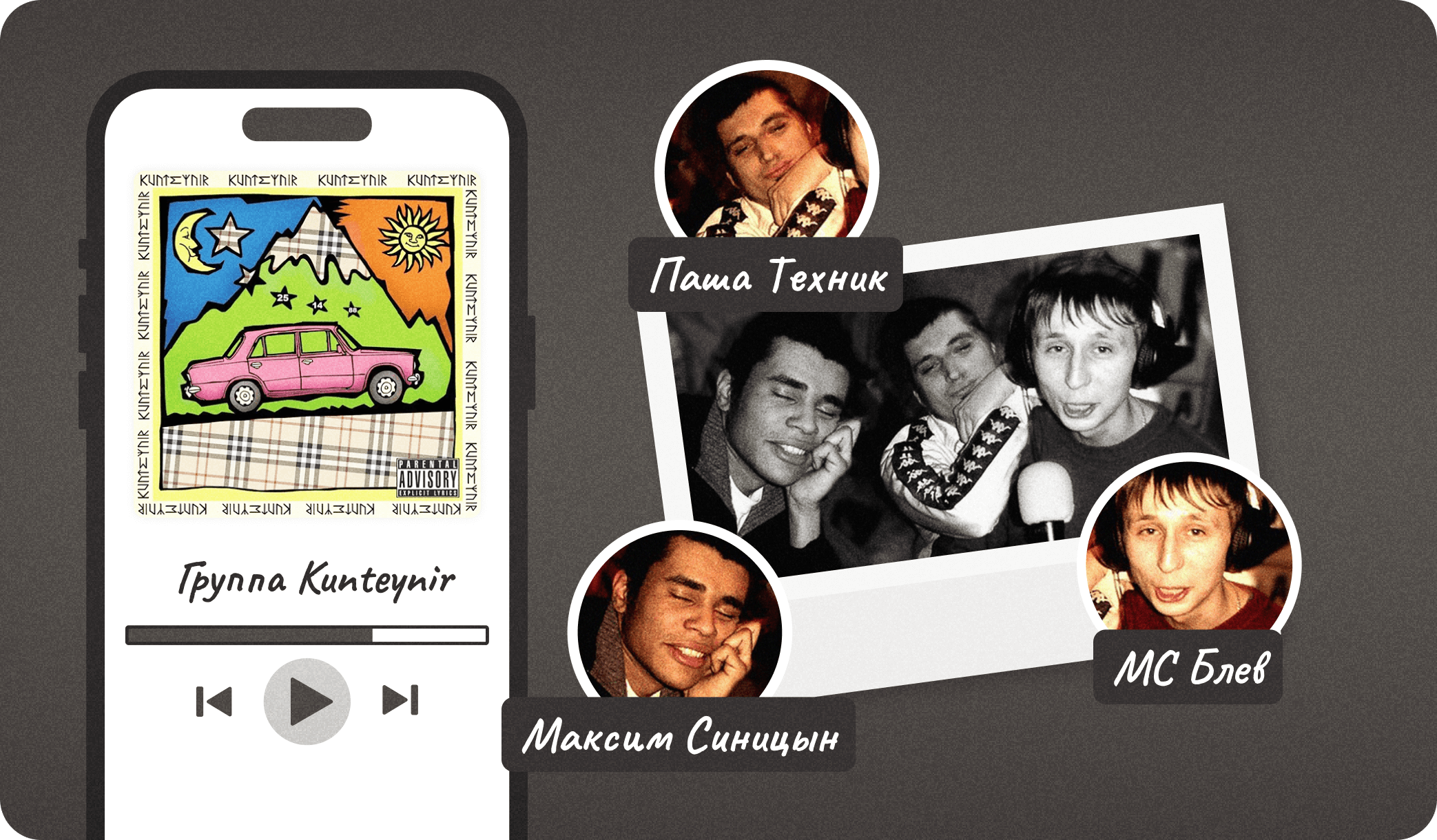 Kunteynir, Паша Техник, Максим Синицын, МС Блев