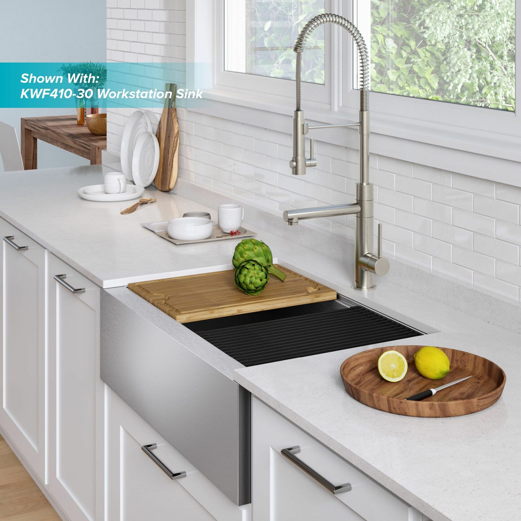 Кухонний змішувач Kraus KPF-1603SFS - изображение 16