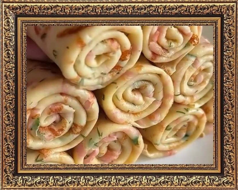 блинчики с ветчиной сыром и зеленью