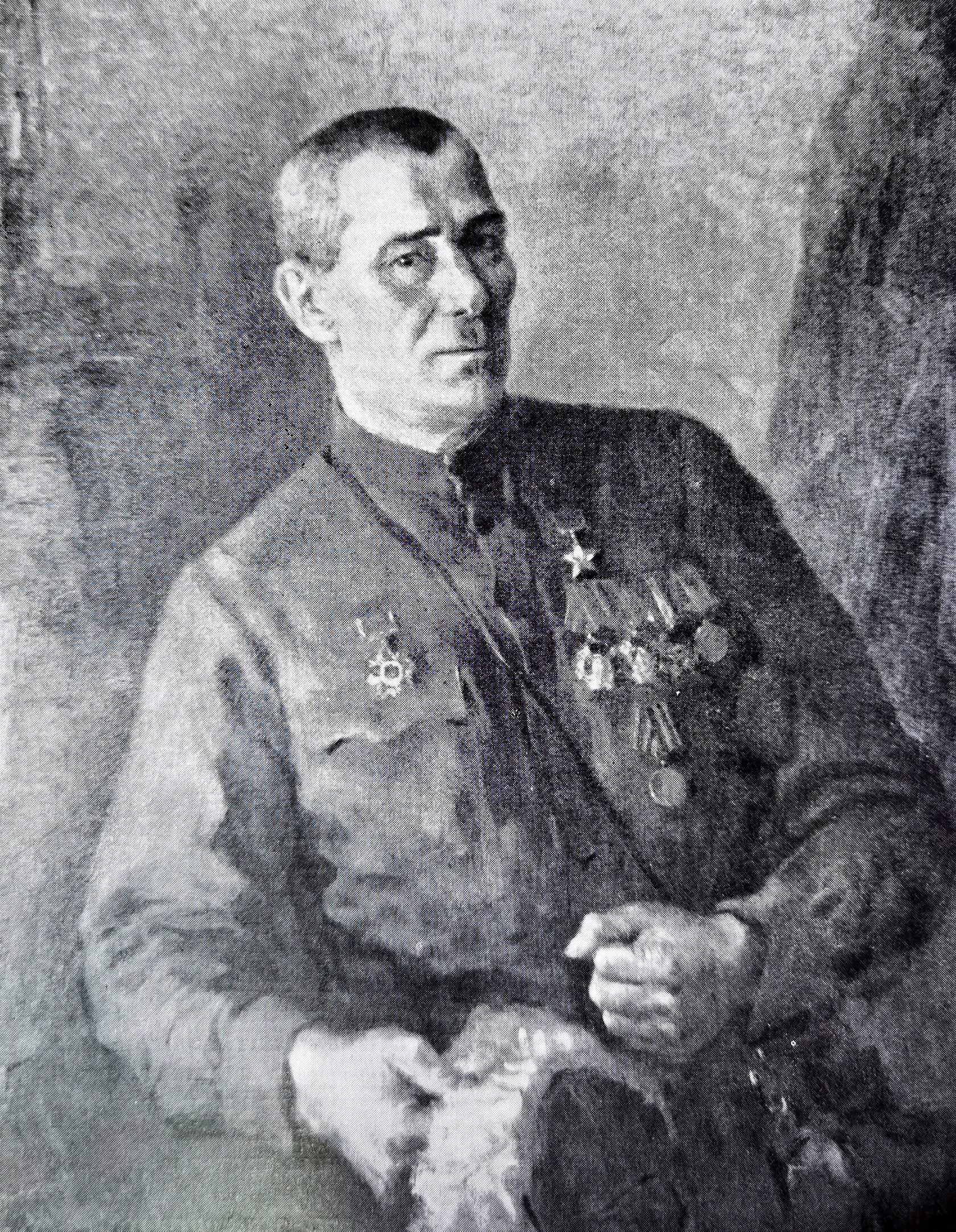 Герой Советского Союза , командир партизанского отряда Витебской области Батя (М.Ф. Шмырев), 1943 г.