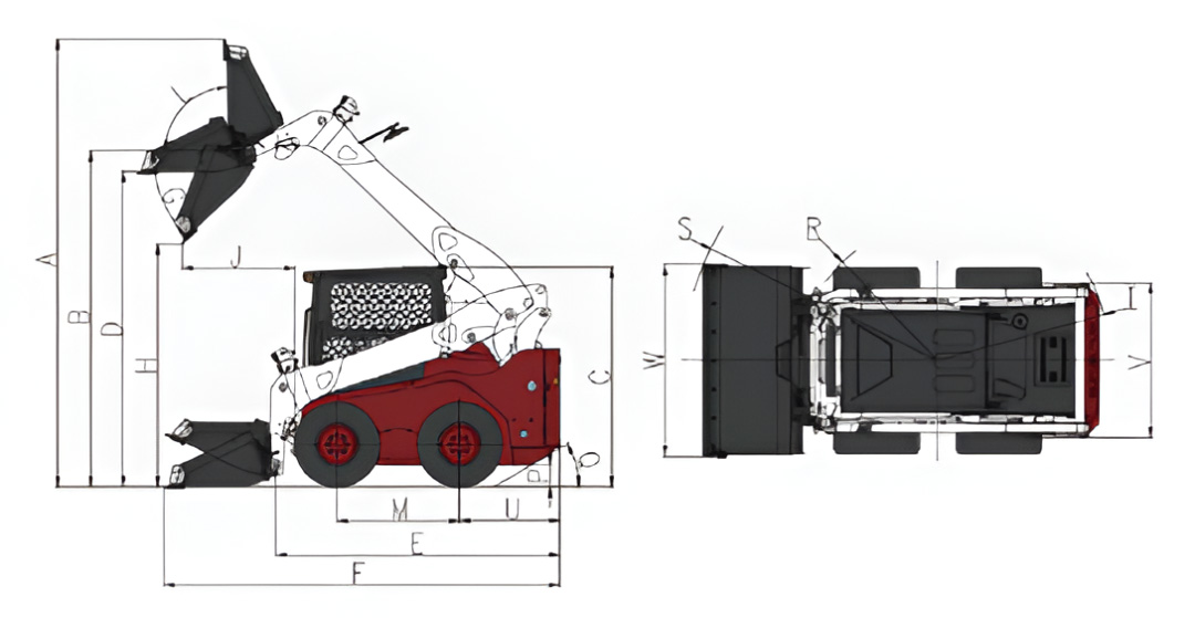 Схема и габариты Lonking CDM312V