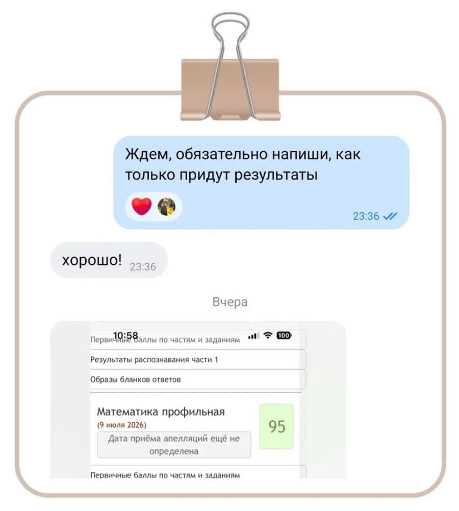 Отзыв ученика или родителя о занятиях в ПРО100КЛАСС