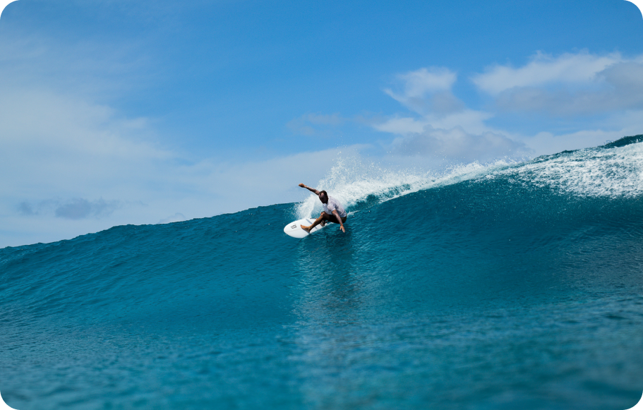 Surfing safari in the Maldives on the Central atolls, Sparsely populated waves, the wild part of the Maldives will give an unforgettable experience.