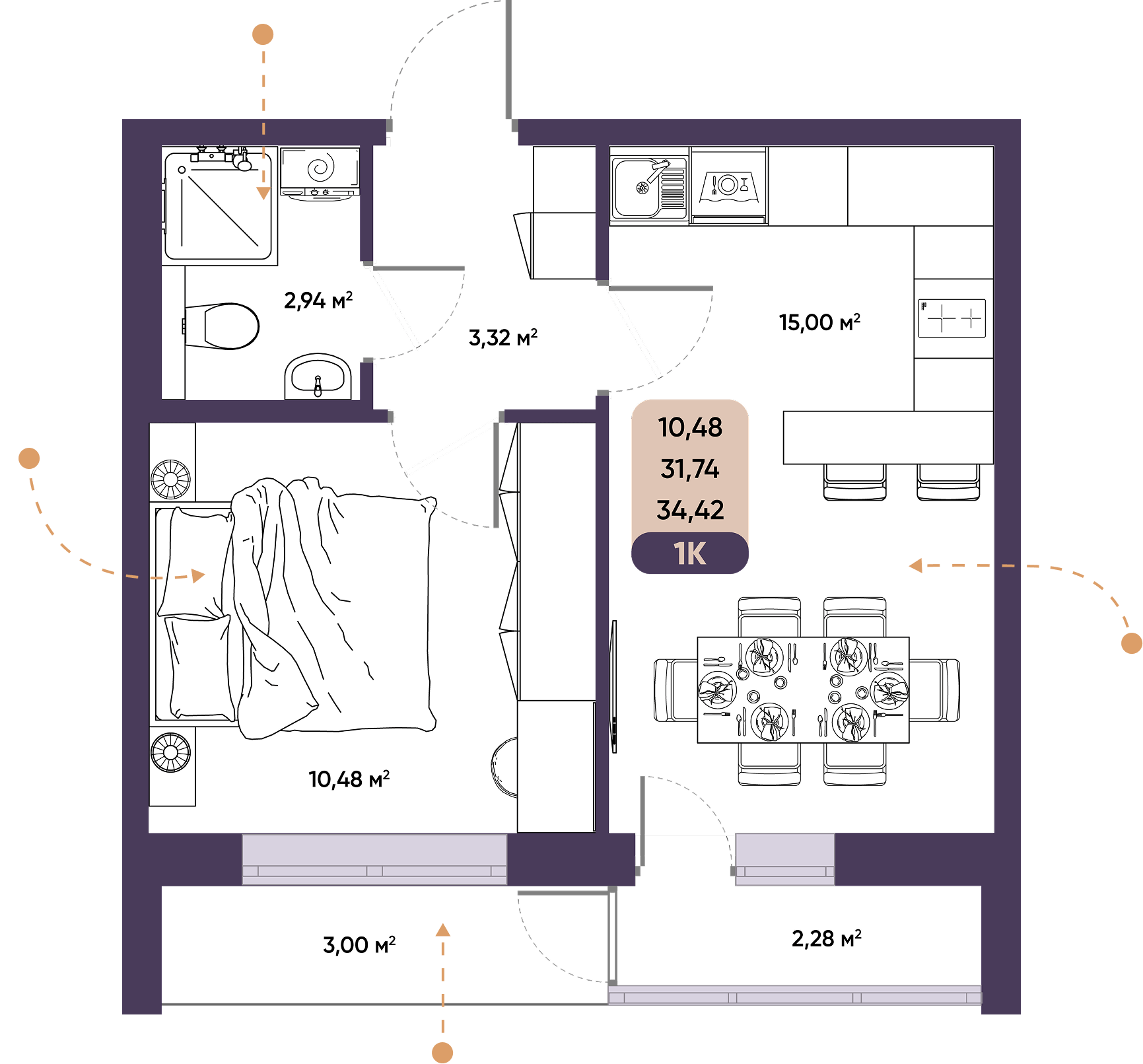 ЖК ПараПарк комфорт-класса, купить 1 комнатную квартиру