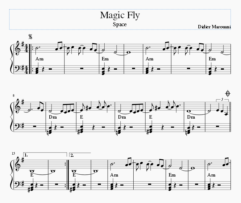 Песня маджик. Space Magic Fly Ноты для синтезатора. Space Ноты. Magic Fly Space на гитаре. Магия Ноты для фортепиано.