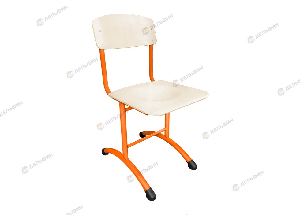 школьный стул регулируемый для старшеклассников сиденья и спинки фанера оранжевый