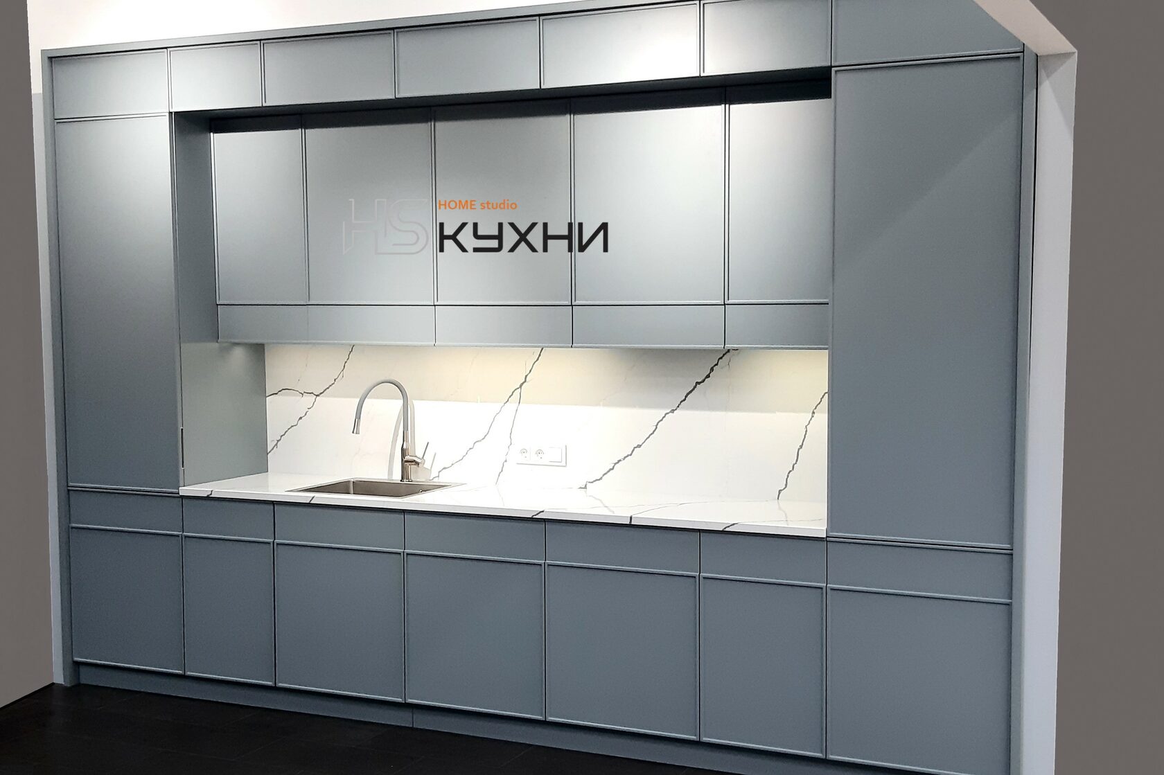 прямая кухня МДФ эмаль в Москве