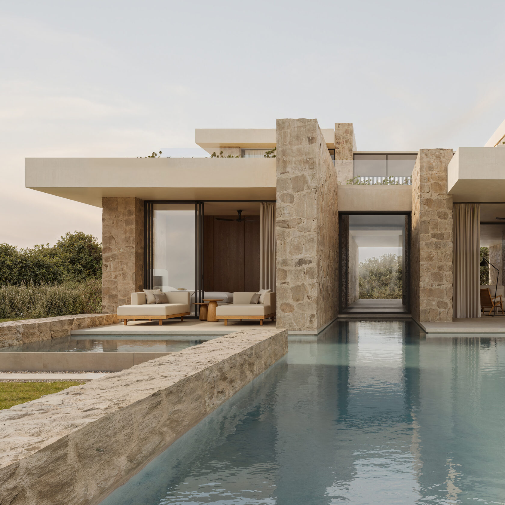 Mediterranean stone villa