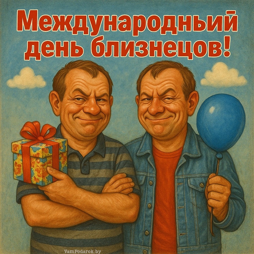 25 мая - Международный день близнецов - открытка