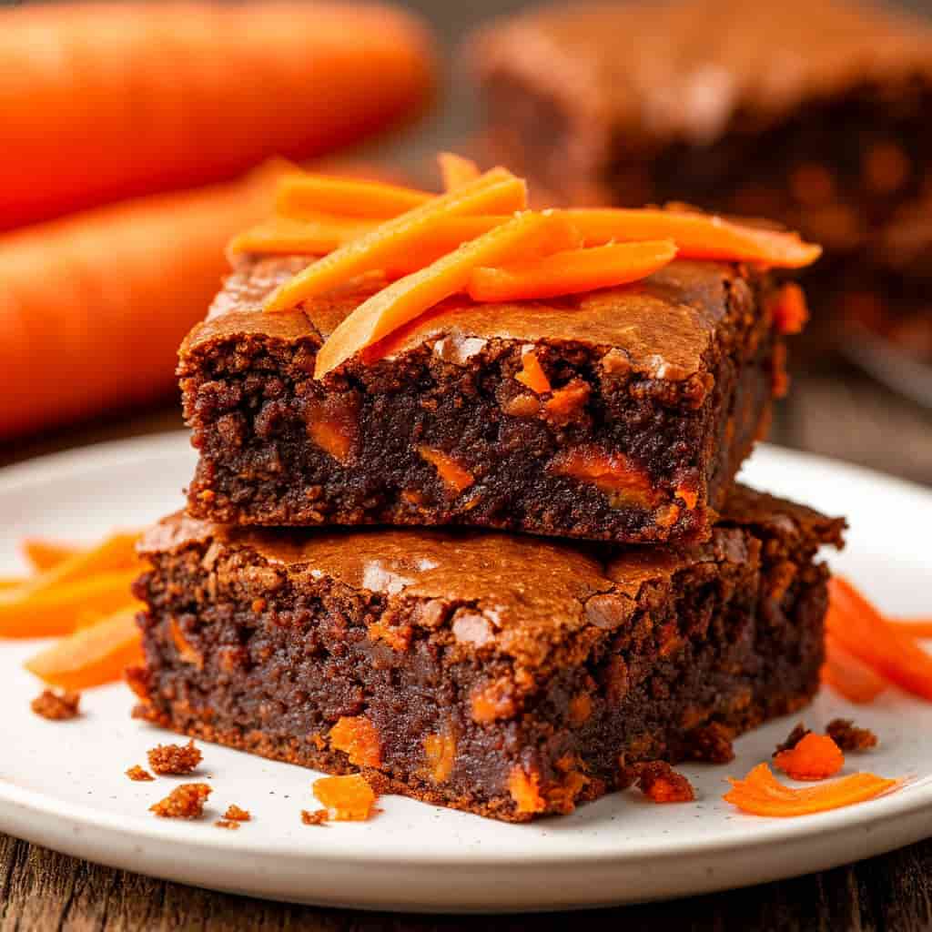 Низкокалорийный десерт брауни с морковью для ПП