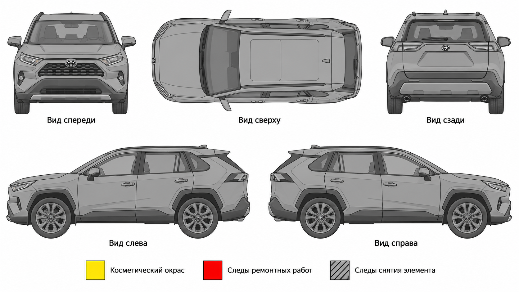 Карта ЛКП Toyota RAV4