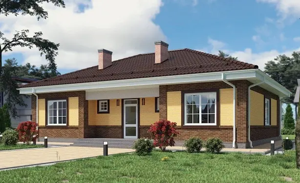 Проект одноэтажного дома C-109, 108.76 м²