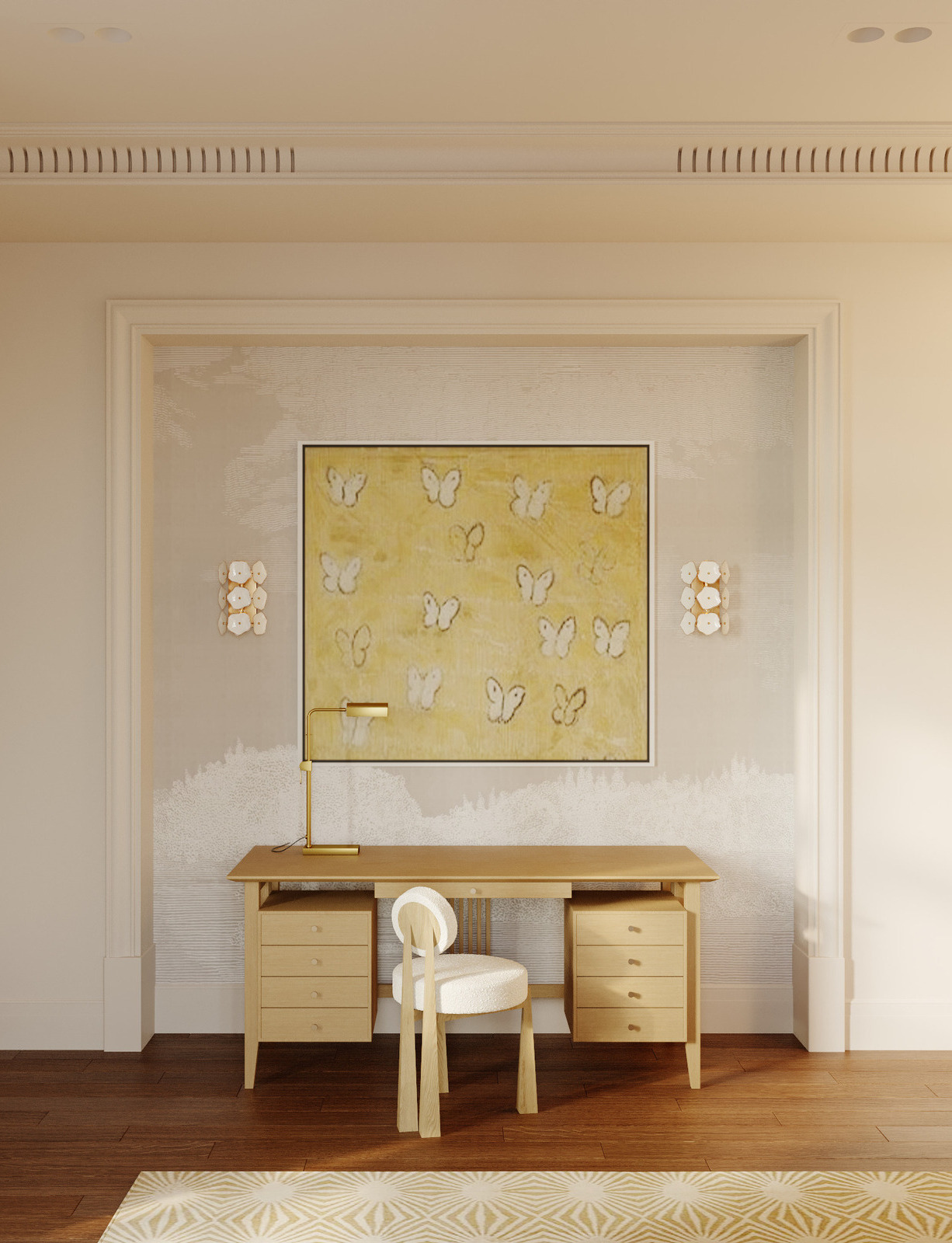 Ковёр The Rug Company в интерьере детской комнате дочери в загородном доме дизайнера интерьера Екатерины Фёдоровой